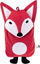 Kruik met vosje hoes rood 0,8 liter - warmwaterkruik vossen knuffel voor kinderen