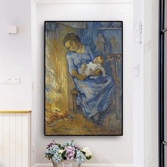 Canvas Schilderij * Vincent van Gogh: The Man Is At Sea * - Kunst aan je Muur - Modern - Kleur - 50 x 70 cm