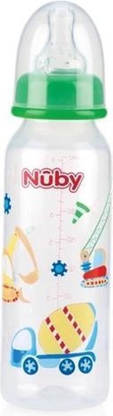 Babyflesje - Groene Nuby baby drinkfles 240 ml - voedingsflessen babies
