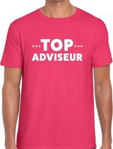 Top adviseur beurs/evenementen t-shirt roze heren 2XL