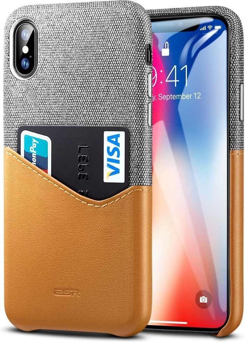 ESR Metro case Geschikt voor Iphone XS Max – bruin/grijs