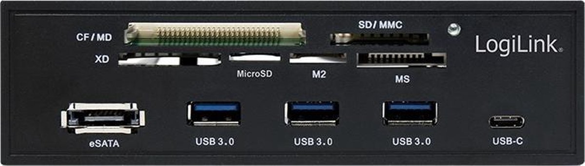 LogiLink UA0341 geheugenkaartlezer Intern Zwart SATA