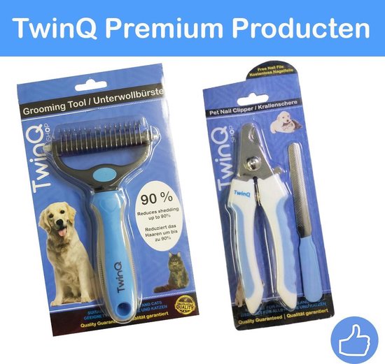 TwinQ Professionele Nagelknipper Hond/Kat - Dierennagelknipper - Blauw/Wit - TwinQ