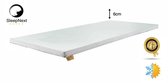 Topper Traagschuim Zomer & Winter 7cm dik  - 180x210cm