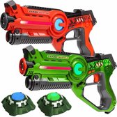 Set de jeu laser Active Light Battle - Oranje/ Vert - 2 pistolets Lazer + 2 cibles