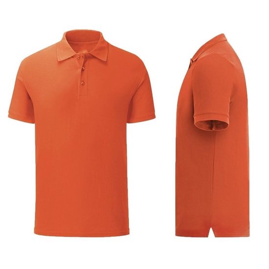 Senvi Getailleerde Polo zacht aanvoelend Kleur oranje Maat M