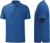 Senvi - Fit Polo - Getailleerd - Maat L - Kleur Royal Blauw - (Zacht aanvoelend)