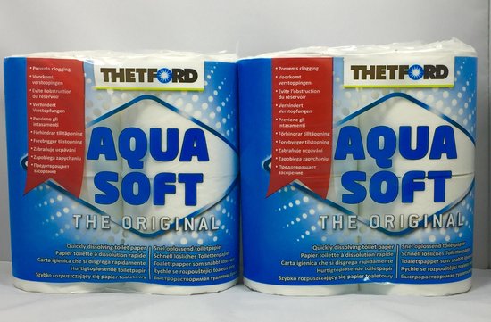 2 X Thetford Aqua Soft Toiletpapier - 4 Rollen | bol