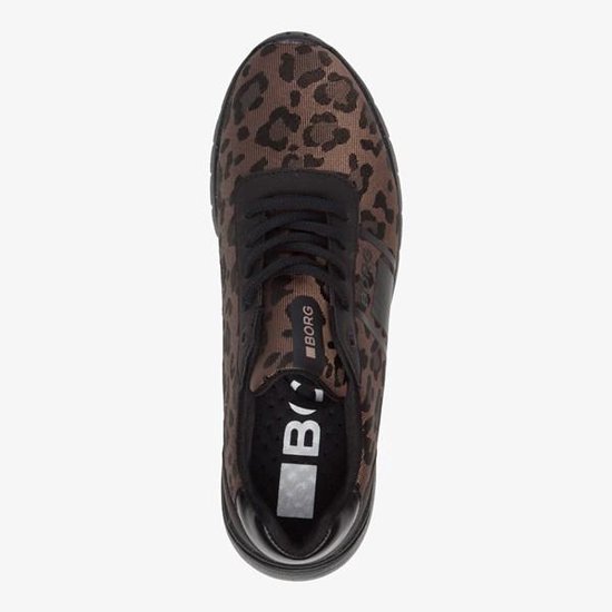 Bjorn Borg dames leopard sneakers - Bruin - Maat 39 | bol.com