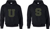 Setje hoodies us | Set truien koppel | Couple goals hoodies | Cadeau voor hem | Cadeau voor haar | Te bestellen in de maten s, m, l, xl en xxl | Leuk koppel cadeau | Set truien us