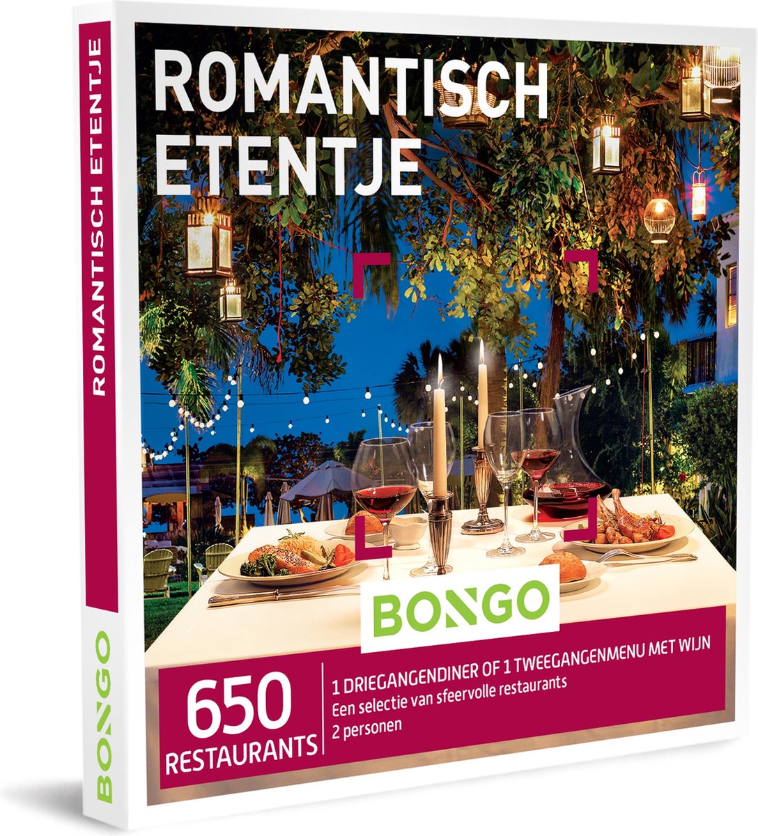Bongo Bon - Romantisch Etentje Cadeaubon - Cadeaukaart cadeau voor man of vrouw | 650 sfeervolle restaurants