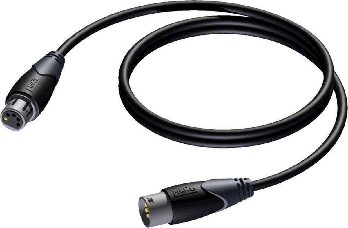 Procab CLD955 Classic 5p XLR male - 5p XLR female DMX-kabel 3m