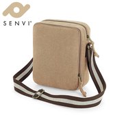 Senvi Vintage Canvas Mini Schoudertas - Kleur Camel - 3.5 Liter