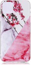 iPhone 11 Pro Max (6,5 inch) - hoes, cover, case - TPU - Marmer met bloemen