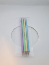 Potloden Stabilo Grijs HB in pastelkleuren - 4 stuks