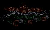 Niiniix Kruikenstad Masker met tekst Carnaval strass embleem Tilburg