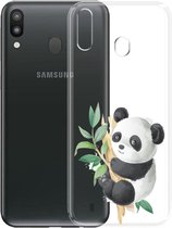 Samsung Galaxy A30 Transparant siliconen hoesje (Panda)