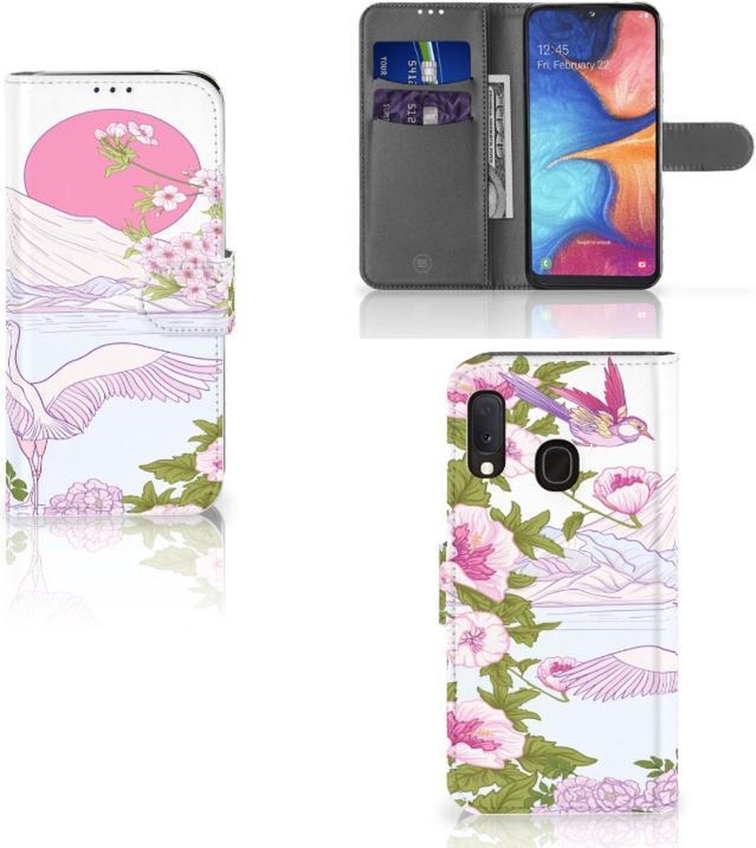 Samsung Galaxy A20e Telefoonhoesje met Pasjes Bird Standing