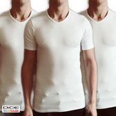 DICE Underwear 3-pack Heren T-shirt V-hals Wit maat L