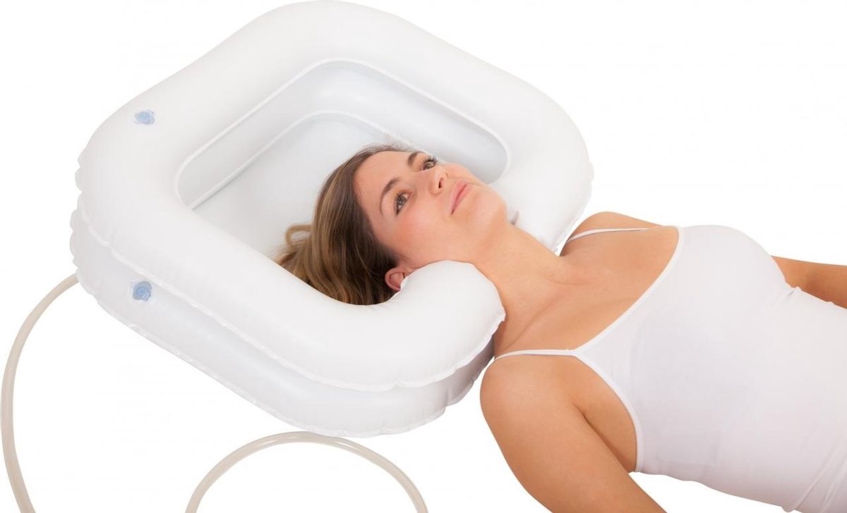 Lavabo gonflable pour cheveux Laver les cheveux au lit Able2 Pratique