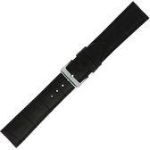 Pex Horlogebandje - Pex horlogeband PX12.551ZW - leer - Zwart - bandbreedte 18.00 mm