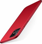 Ultra thin case geschikt voor Apple iPhone 11 - rood + Glazen Screenprotector