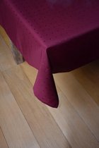 Luxe Stoffen Tafellaken - Tafelkleed - Tafelzeil - Hoogwaardig - Rechthoekig - Punto Bordeaux - Rood - 150 x 300 cm