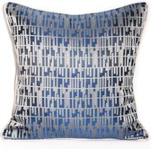 Hoge precisie jacquard kussenhoesjes Blauw