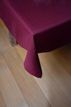 Luxe Stoffen Tafellaken - Tafelkleed - Tafelzeil - Hoogwaardig - Punto Bordeaux - Rood - 160 cm rond