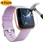 Tempered Glass Screen Protector Geschikt Voor Fitbit Versa 1 & Versa Lite - Ultradun Gehard Glas Set - Set Van 4 Stuks