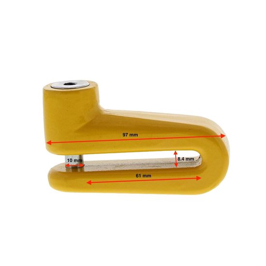 Schijfremslot MKX-Lock 10mm geel van MKX-LOCK — afbeelding 3