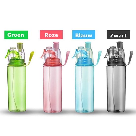 Bol Com Drinkfles Sportbidon Waterfles Met Sprayfunctie 600ml Groen Bpa Vrij