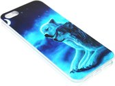 ADEL Siliconen Back Cover Softcase Hoesje voor iPhone 5C - Wolven