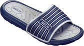 Beco Badslippers Navy/grijs Heren Maat 43