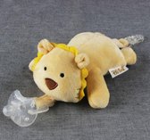 Speenknuffel Leeuw, eco - vriendelijk, Speenknuffel pluche - Speenkoord pluche - Lion Pacifier Holder with Detachable Plush Stuffed Animal Toy, (EXCLUSIEF SPEEN)