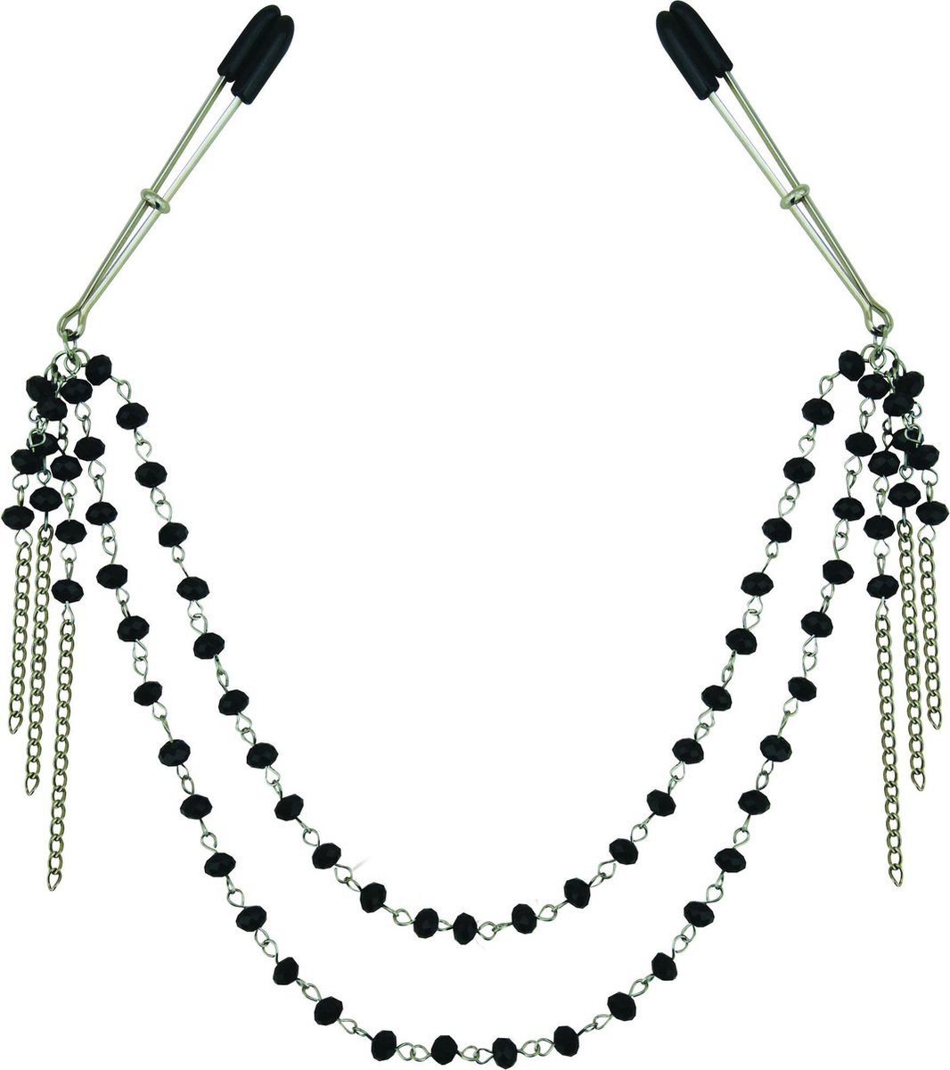 Goedkoopste Sportsheets - Sincerely Black Jeweled Nipple Clips