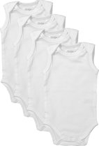 Dirkje Unisex Set(4delig) Rompers Mouwloos Wit - Maat 86