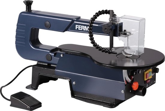 FERM Figuurzaagmachine met variabele snelheidsinstelling, voetpedaal, 120W -...