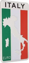 Auto Stickers Italië Vlag Kaart Badge Aluminium Embleem Decoratie Sticker 8x5cm