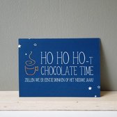 Ho ho ho-t chocolate time! - luxe kerstkaart - nieuwjaarskaarten - 10 stuks - uitnodiging- Geluksbrengertje
