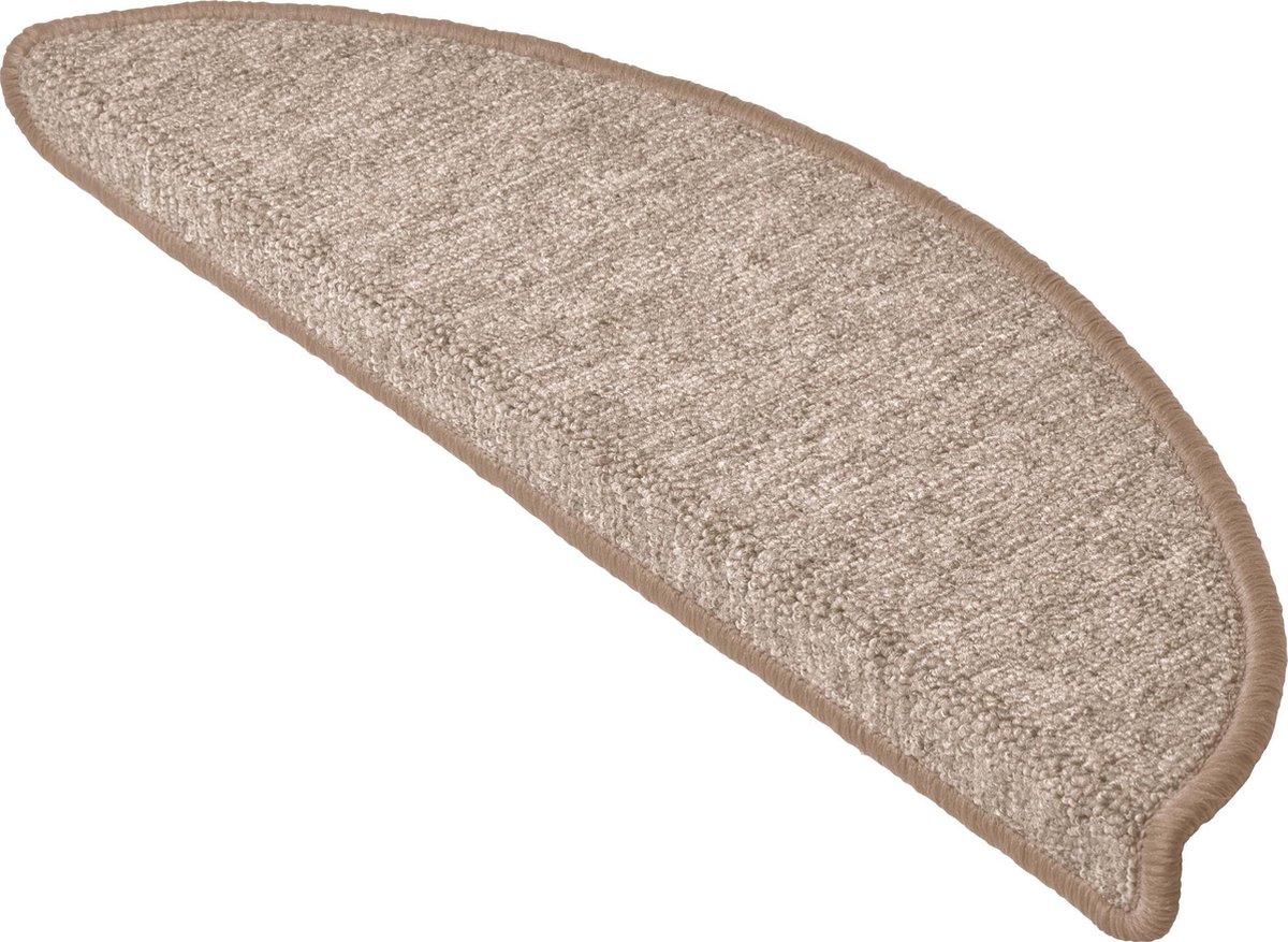 Beautissu ProStair - Trapmatten voor Smalle Trappen 55x15 cm - 15 Stuks - Trapmat Zelfklevend Afgerond - Sand