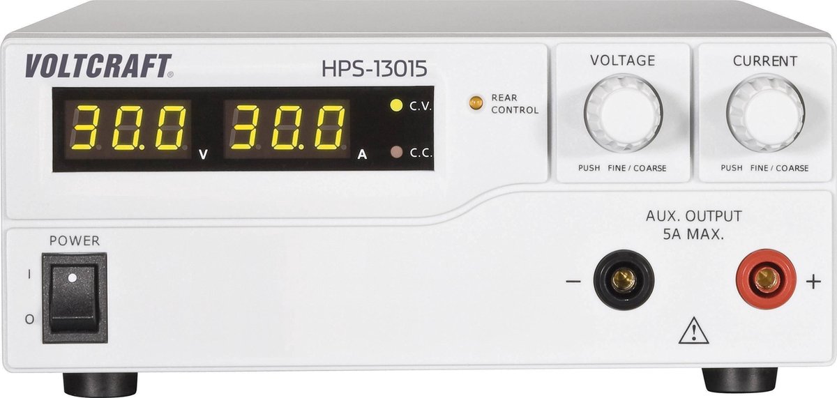 VOLTCRAFT HPS-13015 Labvoeding, regelbaar 1 - 30 V/DC 0 - 15 A 450 W Remote Aantal uitgangen: 1 x