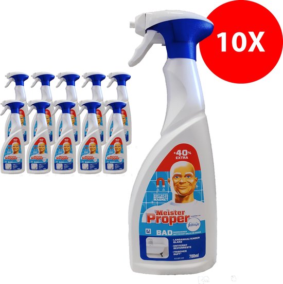 Mr Proper badreiniger - Badkamerspray - Met Febreze - 10 x 700 ml -  voordeelverpakking | bol.com