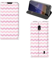 Nokia 2.2 Hoesje met Magneet Waves Roze