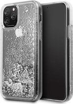 Apple iPhone 11 Pro Guess Backcover Glitter Hearts - Zilver
