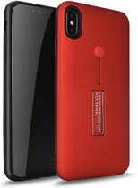 Luxe Back Cover voor Apple iPhone X | iPhone XS | Rood | Shockproof Hard Case | Kickstand