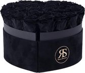 Flowerbox Longlife Mary J zwart - Ruim assortiment aan Luxe & Handgemaakte cadeaus - Verras op een speciale manier - 2 jaar houdbare rozen!