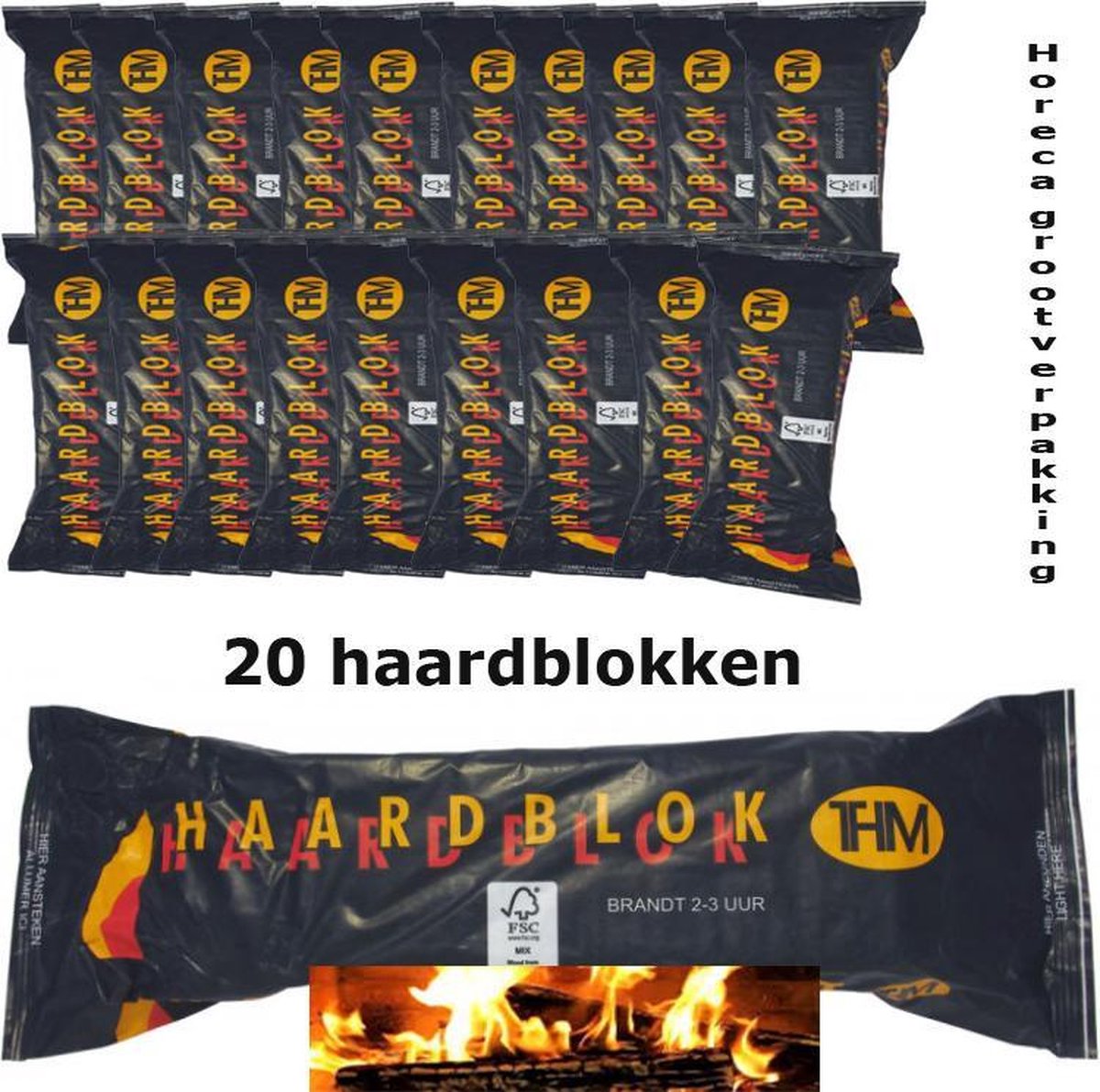 Afwijking Rodeo naam Haardblokken 20 stuks horecagrootverpakking | bol.com