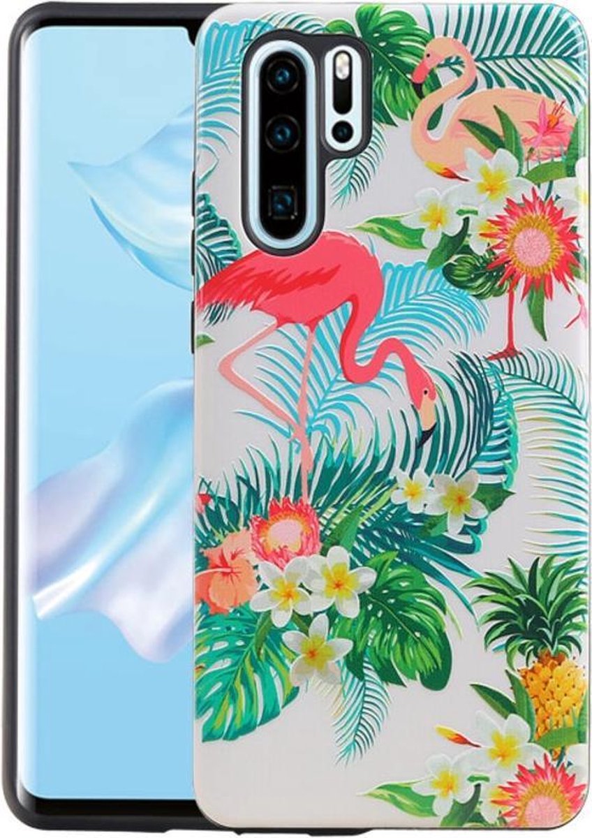 Flamingo Design Hardcase Backcover - Hoesje Geschikt voor Huawei P30 Pro