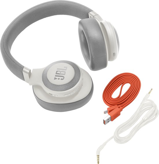 JBL E65BT NC Draadloze overear koptelefoon met noise cancelling Wit